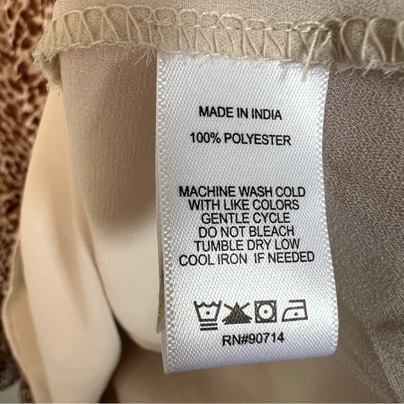 1. STATE sleeveless animal print smock neck tiered midi dress Waistband Sz M - Picture 11 of 15